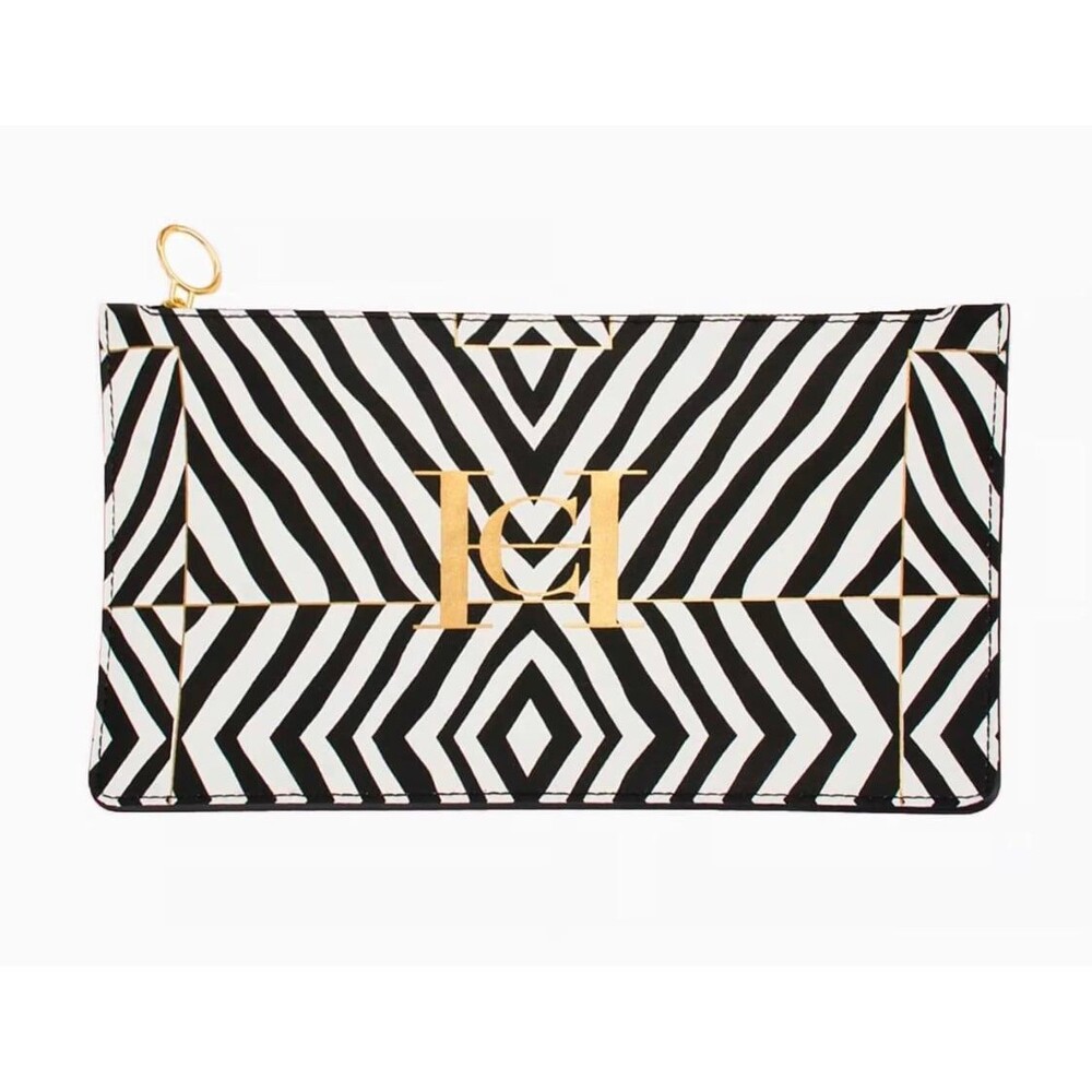 Carolina Herrera zebra pouch bag